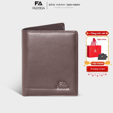 Ví da bò dáng đứng thời trang FADODA VN045 màu nâu