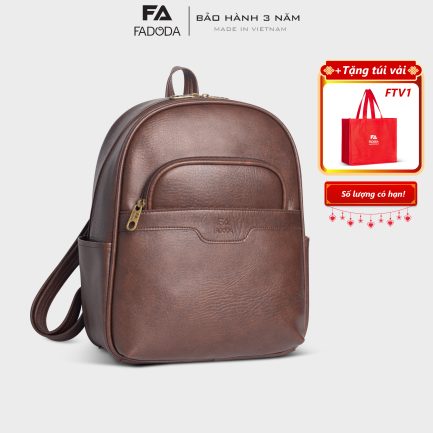 Balo thời trang công sở unisex FADODA FBA10 màu nâu