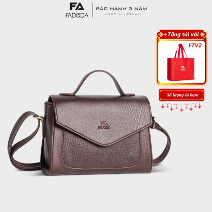 Túi đeo chéo nữ thời trang đa năng FADODA FN40 màu nâu
