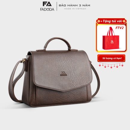 Túi đeo chéo da cao cấp FADODA FN51 màu nâu