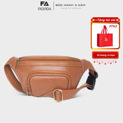 Túi bao tử thời trang nam nữ Fadoda FDC12 màu bò