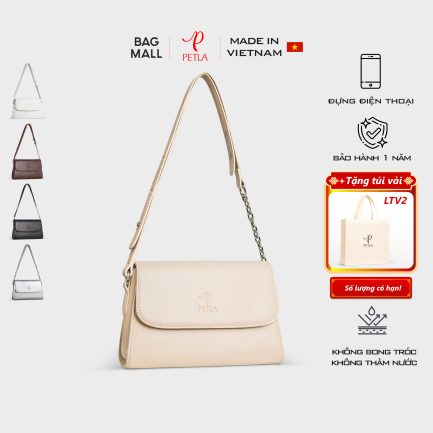 Túi xách đeo vai nữ thời trang PETLA LN18 màu kem