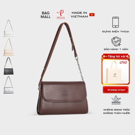 Túi xách đeo vai nữ thời trang PETLA LN18 màu nâu