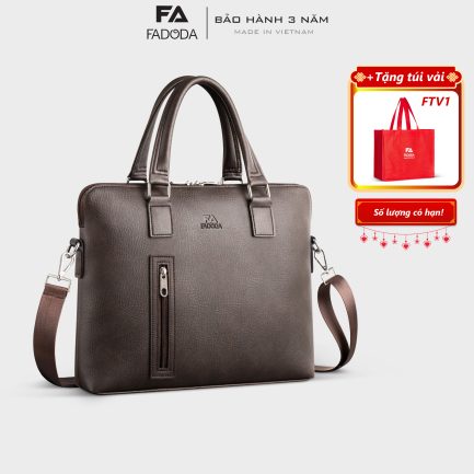 Cặp da công sở thời trang Fadoda FCD311 màu nâu