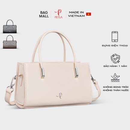 Túi đeo chéo nữ cầm tay Petla LN25 màu kem