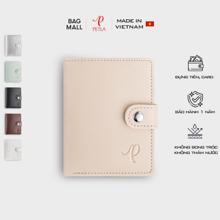 Ví nữ mini cầm tay PETLA LVN20 màu kem