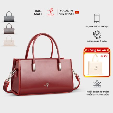Túi đeo chéo nữ cầm tay Petla LN25 màu đỏ