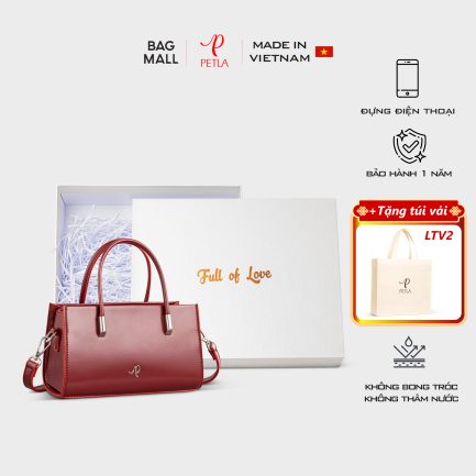 Túi đeo chéo nữ cầm tay Petla LN25 màu đỏ