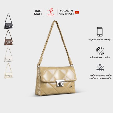 Túi đeo vai nữ dây đan cá tính Petla LN28 màu quả mơ
