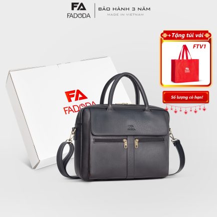 Cặp da công sở đựng laptop FADODA FCD306 màu đen