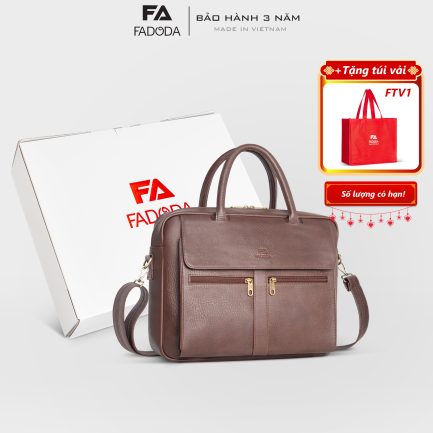 Cặp da công sở đựng laptop FADODA FCD306 màu nâu
