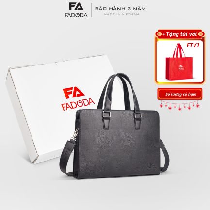 Cặp da công sở thời trang Fadoda FCD316 màu đen
