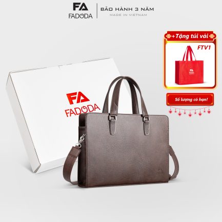 Cặp da công sở thời trang FADODA FCD317 MÀU NÂU