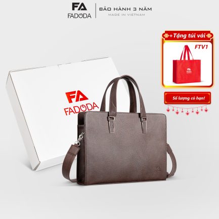 Cặp da công sở thanh lịch FADODA  FCD318 MÀU NÂU