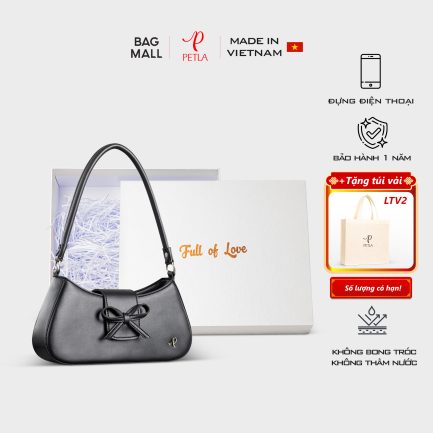 Bộ quà tặng túi đeo vai nữ sang trọng PETLA LN29 màu đen
