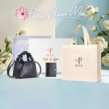 Combo quà tặng túi xách thời trang nữ PETLA LN03 màu đen
