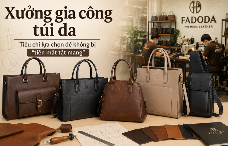 Xưởng gia công túi da – Tiêu chí lựa chọn để không bị “tiền mất tật mang”