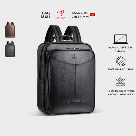 Balo da công sở đựng laptop PETLA LBA4 màu đen