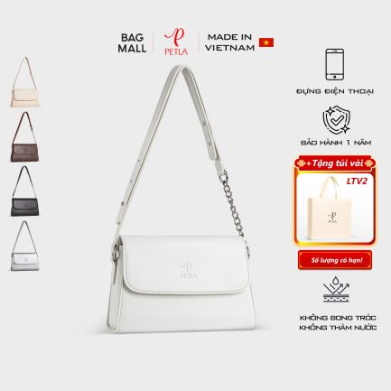 Túi xách đeo vai nữ thời trang PETLA LN18 màu trắng