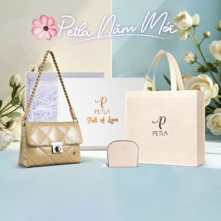Combo túi đeo vai nữ thời trang hiện đại Petla LN28 màu mơ