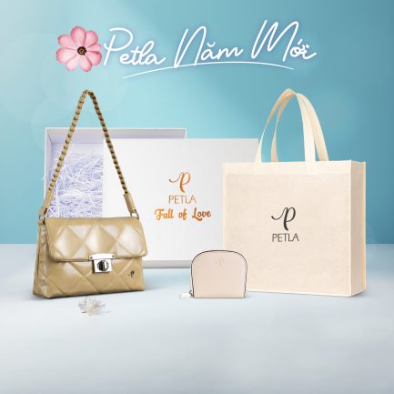 Combo túi đeo vai nữ thời trang hiện đại Petla LN28 màu mơ