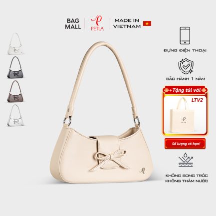Túi đeo vai nữ sang trọng PETLA LN29 màu kem