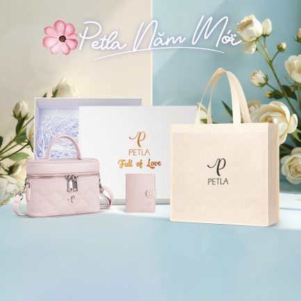 Combo quà tặng túi xách nữ sang trọng trẻ trung PETLA LN30 màu hồng