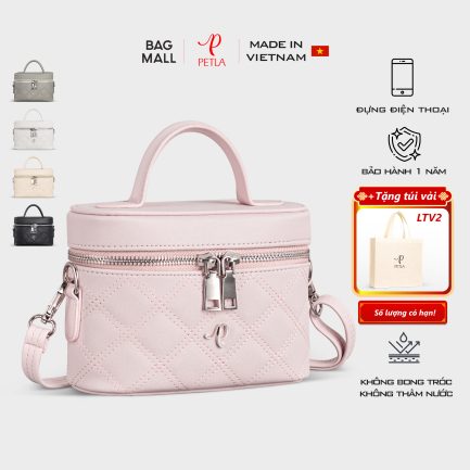 Túi hộp xách tay kèm dây đeo chéo PETLA LN30 màu hồng