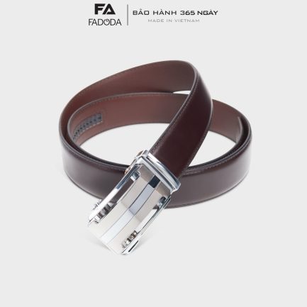 Thắt lưng nam da bò thời trang cao cấp Fadoda FMT13 màu nâu