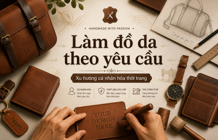 Làm đồ da theo yêu cầu – Xu hướng cá nhân hóa thời trang