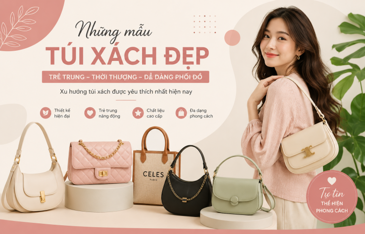 Những mẫu túi xách đẹp trẻ trung đang được sử dụng nhiều hiện nay