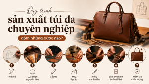 Quy trình sản xuất túi da chuyên nghiệp gồm những bước nào?
