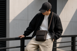 Túi đeo chéo nam – Cách phối đồ chuẩn phong cách streetwear