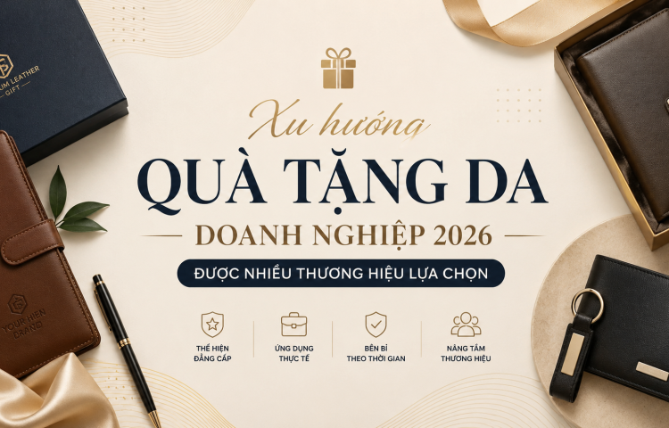 Xu hướng quà tặng da doanh nghiệp 2026 được nhiều thương hiệu lựa chọn