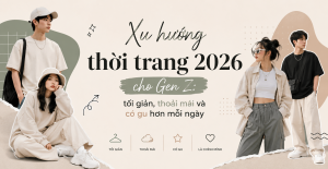 Xu hướng thời trang 2026 cho Gen Z: tối giản, thoải mái và có gu hơn mỗi ngày