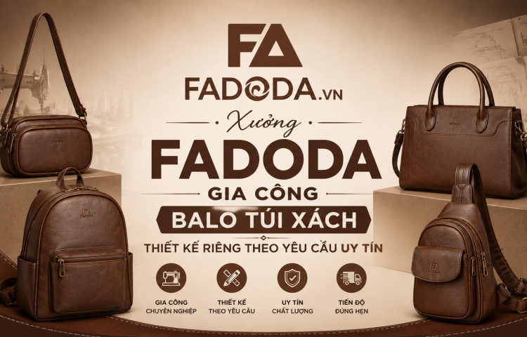 Xưởng Fadoda gia công balo túi xách thiết kế riêng theo yêu cầu uy tín