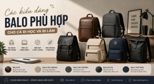 Các kiểu dáng balo phù hợp cho cả đi học và đi làm được yêu thích hiện nay