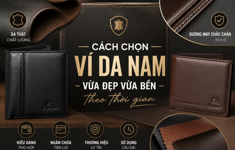 Cách chọn ví da nam vừa đẹp vừa bền theo thời gian