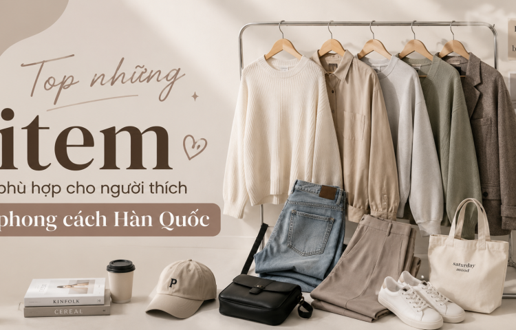 Top những item phù hợp cho người thích phong cách Hàn Quốc
